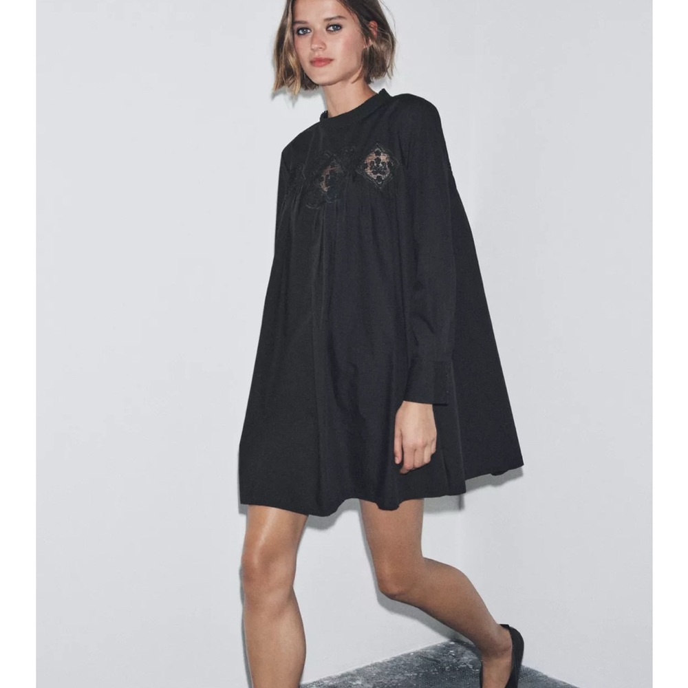 2025/2026 ZW Collection Zara Black Long Sleeve Dress- SOLD OUT ONLINE
